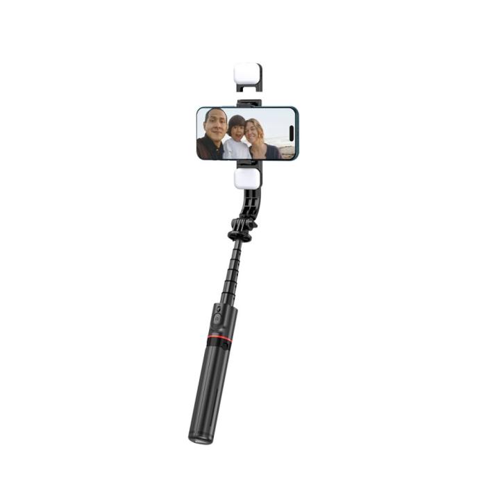 Bild 3, Tech-Protect Tech-Protect Bluetooth Selfie Stick Tripod Med Led Light Svart - Teknikhallen.se