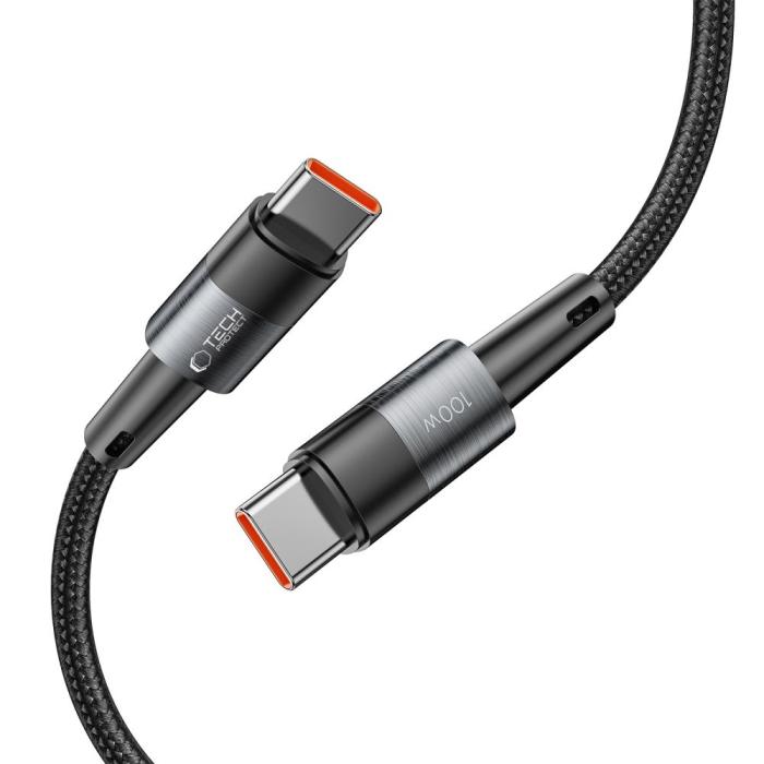 Bild 3, Tech-Protect Tech-Protect 3 m 100W/5A PD USB-C - USB-C Kabel UltraBoost Grå - Teknikhallen.se