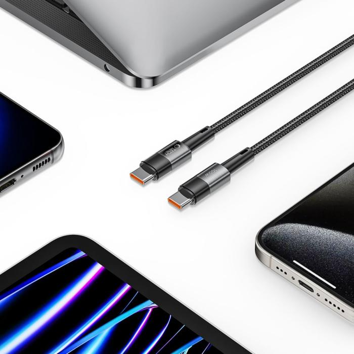Bild 5, Tech-Protect Tech-Protect 3 m 100W/5A PD USB-C - USB-C Kabel UltraBoost Grå - Teknikhallen.se