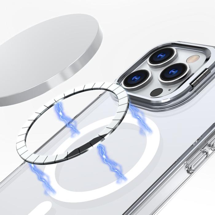 Bild 4, Tech-Protect Tech-Protect iPhone 16 Pro Skal MagSafe MagStand Clear - Teknikhallen.se
