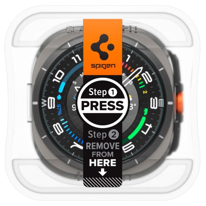 Bild 2, Spigen Spigen Galaxy Watch Ultra (2025) / 47 mm 2-PACK Skärmskydd 