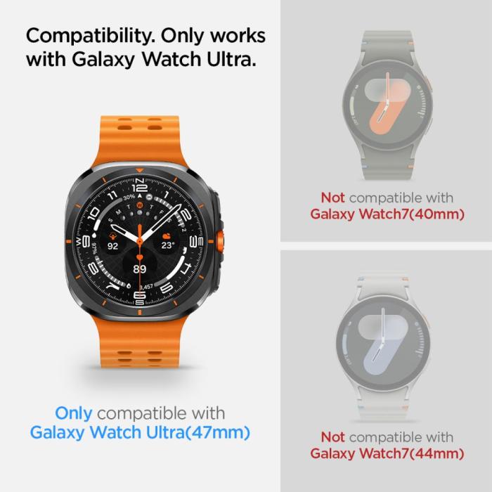 Bild 6, Spigen Spigen Galaxy Watch Ultra (2025) / 47 mm 2-PACK Skärmskydd 