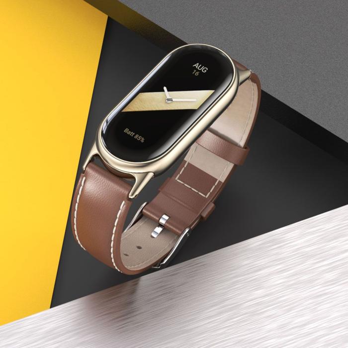 Bild 3, Tech-Protect Tech-Protect Xiaomi Smart Band 10/9/8 Armband LeatherFit - Teknikhallen.se