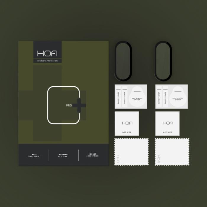 Bild 2, HOFI HOFI Xiaomi Smart Band 9 2-PACK Skärmskydd Pro+ Hybrid Glas Svart - Teknikhallen.se