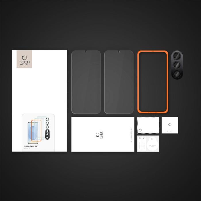 Bild 2, Tech-Protect Tech-Protect Galaxy S25 3-PACK Skärmskydd/Linsskydd - Teknikhallen.se