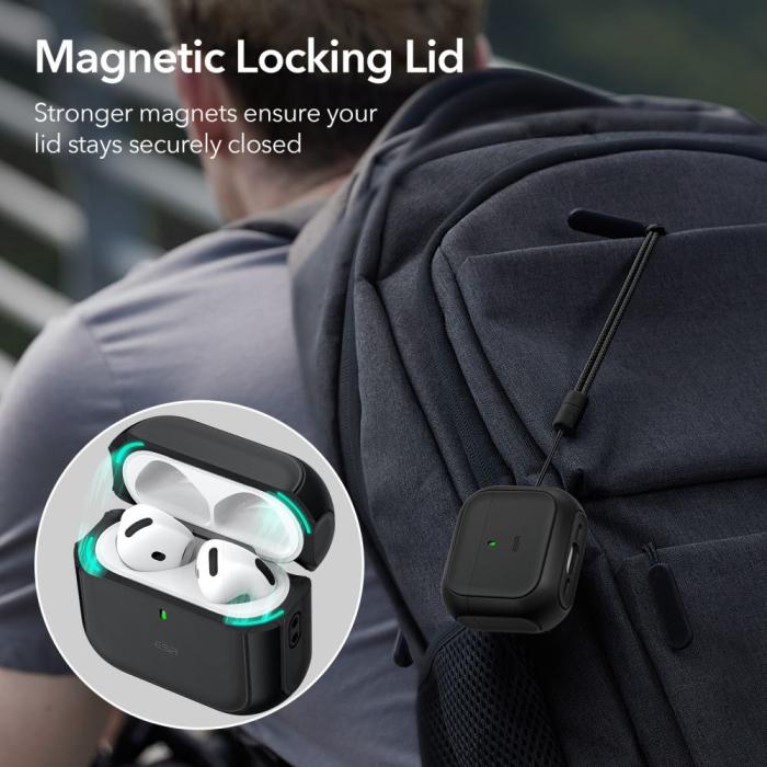 Bild 2, ESR ESR AirPods 4 Skal MagSafe Orbit HaloLock Svart - Teknikhallen.se