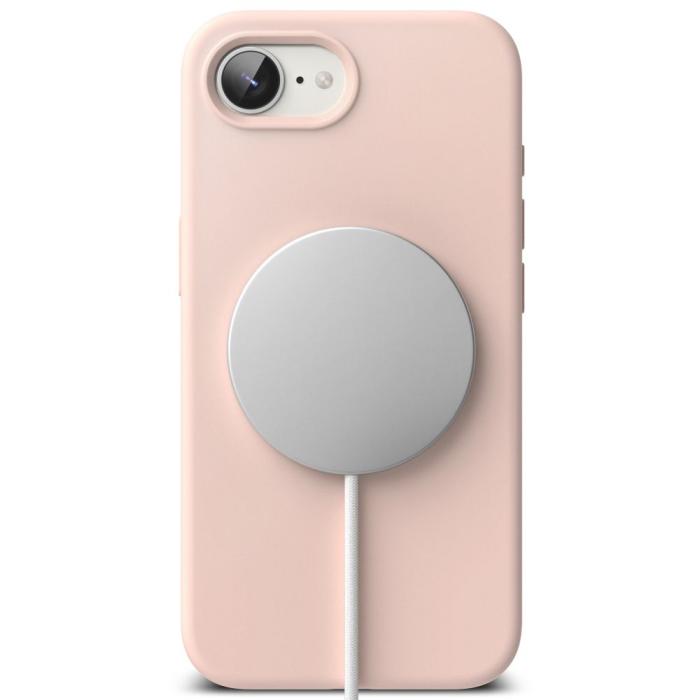 Bild 4, Ringke Ringke iPhone 17e / 16e Skal MagSafe Silikon Pink Sand - Teknikhallen.se