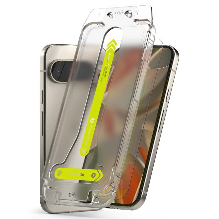 Bild 2, Ringke Ringke Pixel 9 / 9 Pro 2-PACK Easy Slide Skärmskydd Härdat Glas - Teknikhallen.se