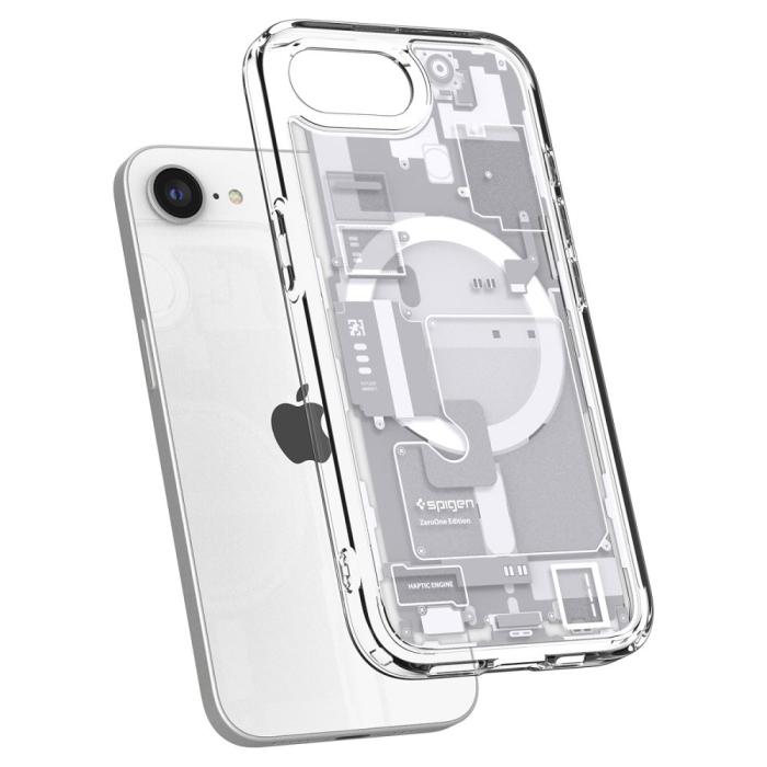 Bild 6, Spigen Spigen iPhone 17e / 16e Skal MagSafe Ultra Hybrid Zero One Vit - Teknikhallen.se