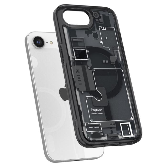 Bild 6, Spigen Spigen iPhone 17e / 16e Skal MagSafe Ultra Hybrid Zero One Svart - Teknikhallen.se