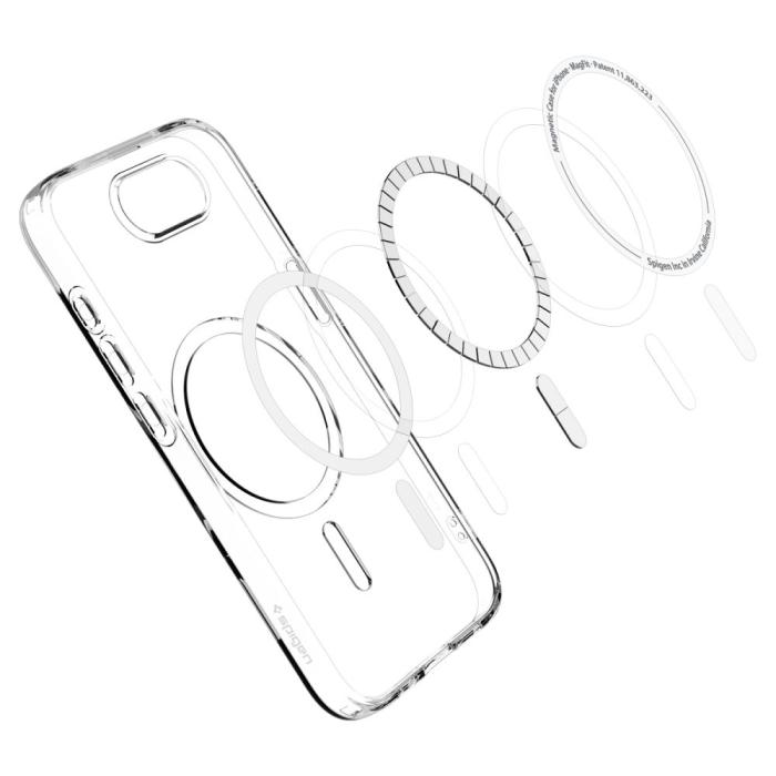 Bild 6, Spigen Spigen iPhone 17e / 16e Skal MagSafe Liquid Crystal Clear - Teknikhallen.se