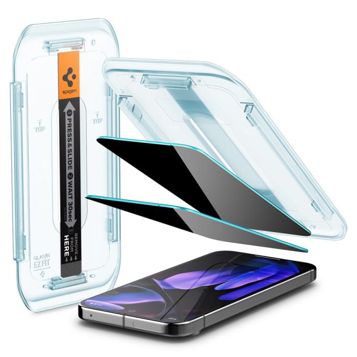 Bild 2, Spigen Spigen Google Pixel 9/9 Pro 2-PACK Skärmskydd GLAS.tR 
