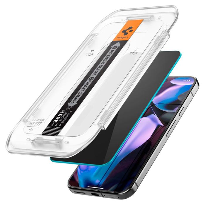 Bild 3, Spigen Spigen Google Pixel 9/9 Pro 2-PACK Skärmskydd GLAS.tR 