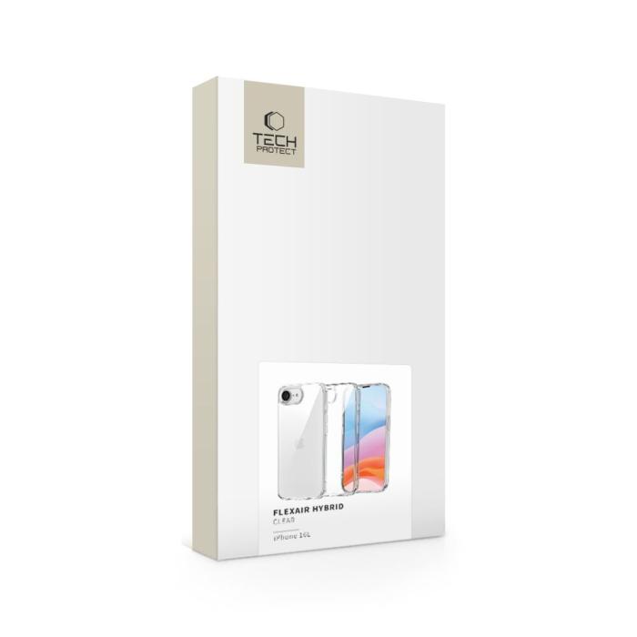 Bild 6, Tech-Protect Tech-Protect iPhone 17e / 16e Skal FlexAir Hybrid Transparent - Teknikhallen.se