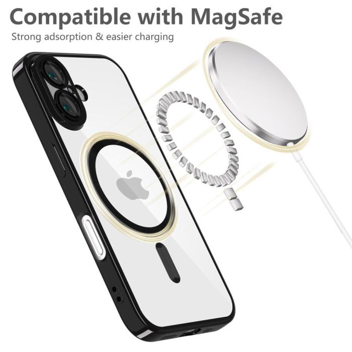 Bild 4, Tech-Protect Tech-Protect iPhone 17e / 16e Skal MagSafe MagFlex Shiny Black - Teknikhallen.se
