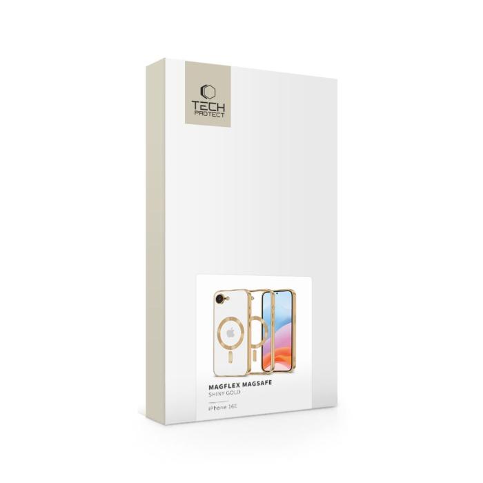 Bild 5, Tech-Protect Tech-Protect iPhone 17e / 16e Skal MagSafe MagFlex Shiny Gold - Teknikhallen.se