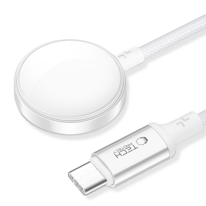 Bild 2, Tech-Protect Tech-Protect 1m Apple Watch Laddare UltraBoost USB-C Vit - Teknikhallen.se