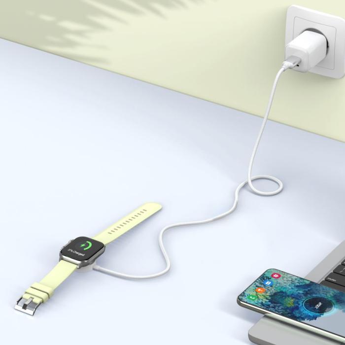 Bild 5, Tech-Protect Tech-Protect 1m Apple Watch Laddare UltraBoost USB-C Vit - Teknikhallen.se