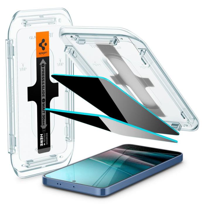 Bild 3, Spigen Spigen Galaxy S25 Plus/S24 Plus 2-PACK Skärmskydd GLAS.tR - Teknikhallen.se