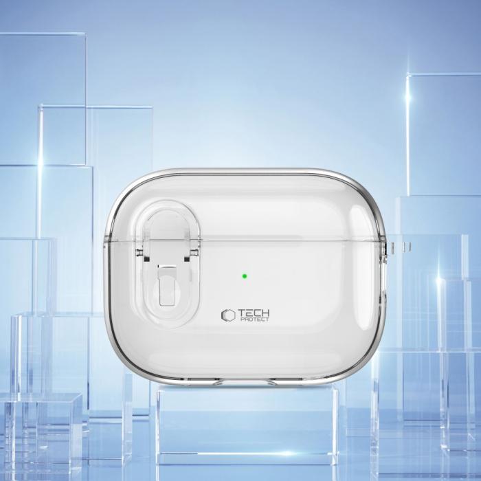 Bild 2, Tech-Protect Tech-Protect AirPods Pro 2/1 Skal Slim Hook Transparent - Teknikhallen.se