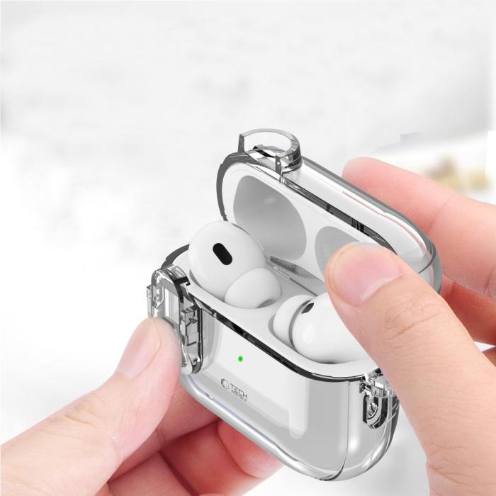 Bild 3, Tech-Protect Tech-Protect AirPods Pro 2/1 Skal Slim Hook Transparent - Teknikhallen.se