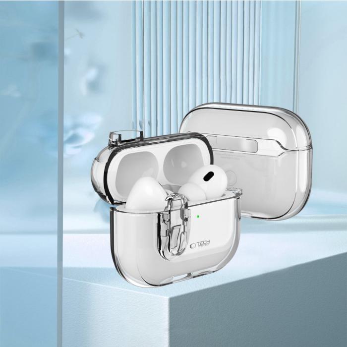 Bild 4, Tech-Protect Tech-Protect AirPods Pro 2/1 Skal Slim Hook Transparent - Teknikhallen.se