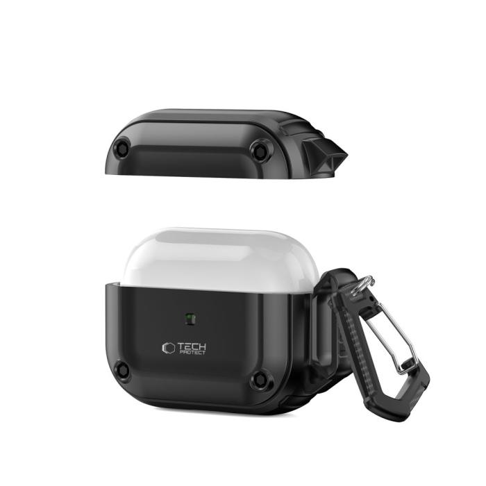 Bild 3, Tech-Protect Tech-Protect AirPods Pro 2/1 Skal Rough Hook Svart - Teknikhallen.se