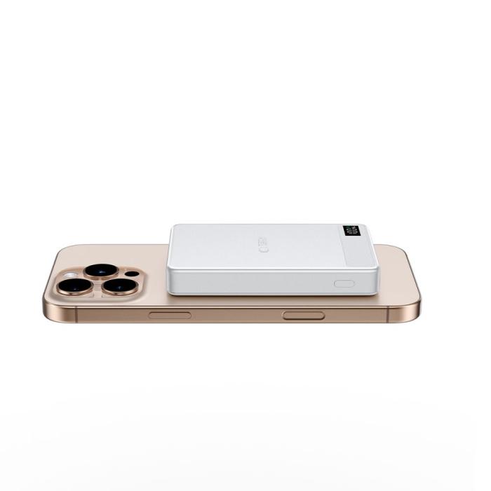 Bild 3, Tech-Protect Tech-Protect 5000 mAh MagSafe Powerbank LifeMag Silver - Teknikhallen.se