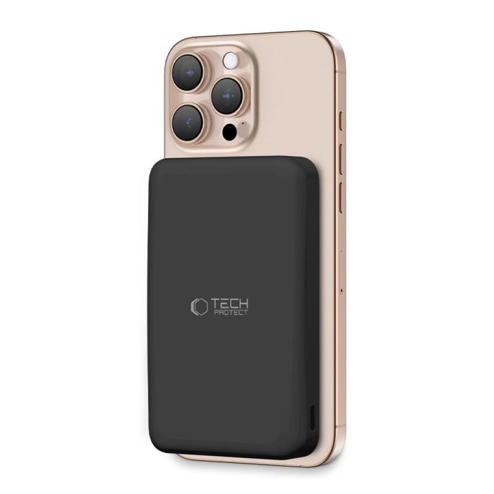 Bild 2, Tech-Protect Tech-Protect 10000 mAh Qi2 MagSafe Powerbank LifeMag Svart - Teknikhallen.se