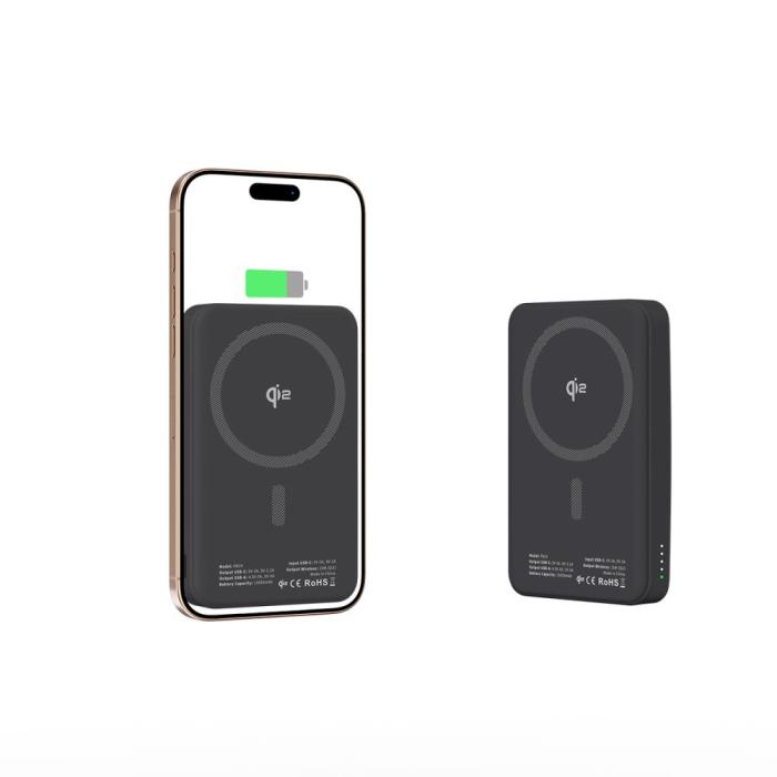 Bild 4, Tech-Protect Tech-Protect 10000 mAh Qi2 MagSafe Powerbank LifeMag Svart - Teknikhallen.se
