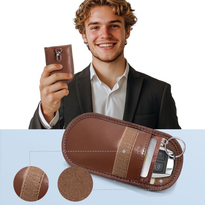 Bild 4, Tech-Protect Tech-Protect RFID Signalblockerande Fodral Espresso - Teknikhallen.se