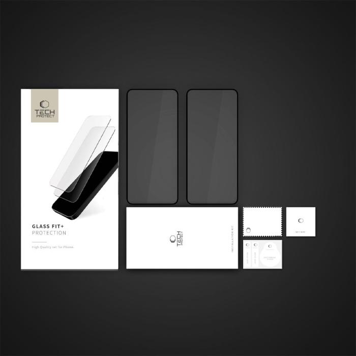Bild 2, Tech-Protect Tech-Protect Redmi Note 14 5G/4G 2-PACK Skärmskydd Glass Fit+ - Teknikhallen.se