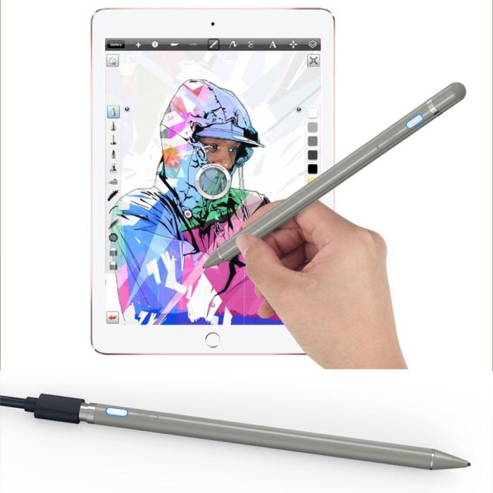 Bild 4, Tech-Protect Tech-Protect Active Stylus Touchpenna Titanium - Teknikhallen.se