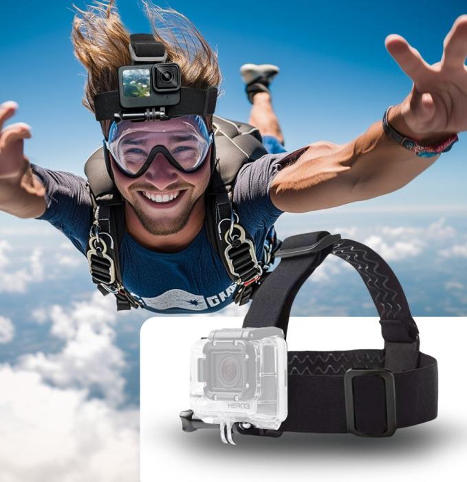 Bild 4, Tech-Protect Tech-Protect Huvudfäste För GoPro / DJI Actionkamera Svart - Teknikhallen.se