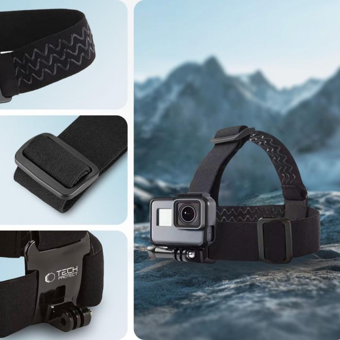 Bild 5, Tech-Protect Tech-Protect Huvudfäste För GoPro / DJI Actionkamera Svart - Teknikhallen.se
