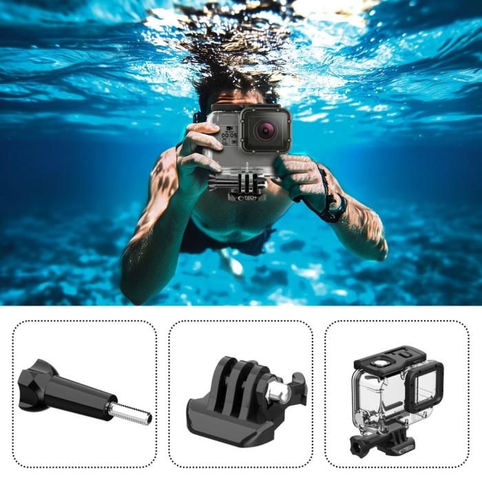 Bild 2, Tech-Protect Tech-Protect GoPro Hero 5/6/7 Vattentät Fodral Transparent - Teknikhallen.se