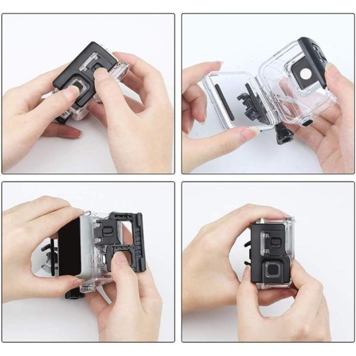 Bild 5, Tech-Protect Tech-Protect GoPro Hero 5/6/7 Vattentät Fodral Transparent - Teknikhallen.se