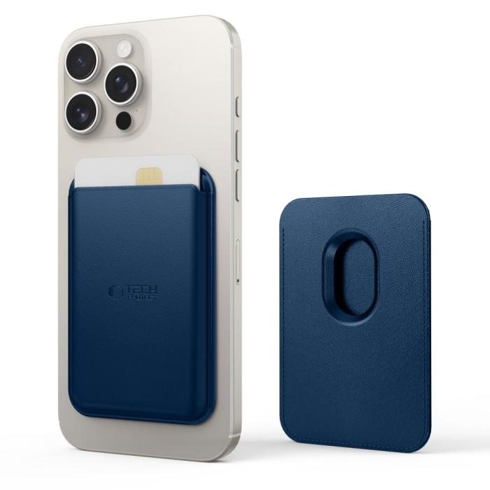 Bild 2, Tech-Protect Tech-Protect Magnetisk MagSafe Korthållare MagWallet Navy Blue - Teknikhallen.se