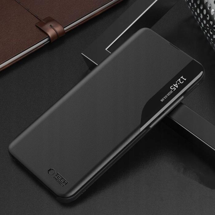 Bild 3, Tech-Protect Tech-Protect Xiaomi Redmi 12 Fodral Smart View Svart - Teknikhallen.se