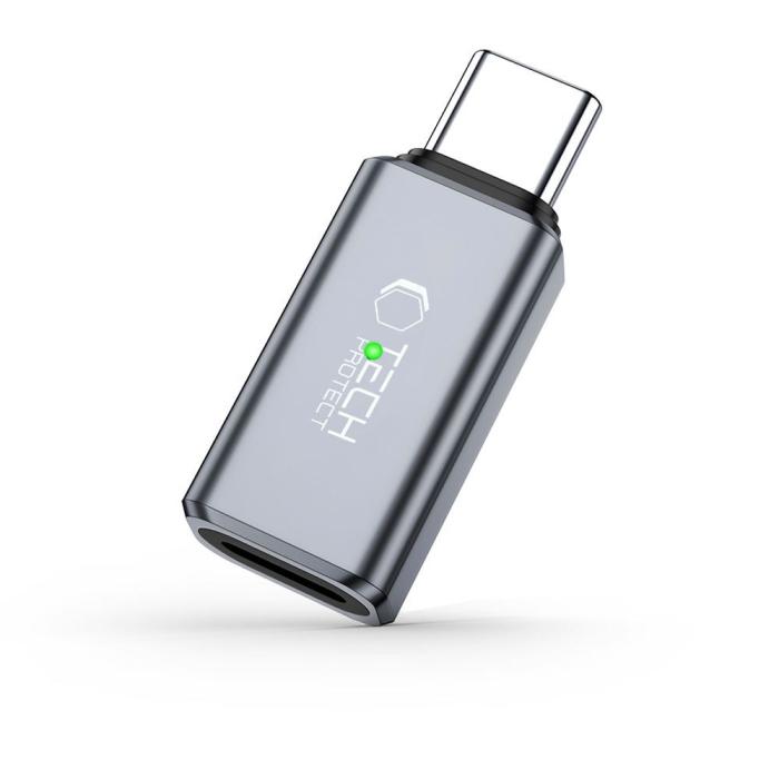 Bild 5, Tech-Protect Tech-Protect USB-C - Lightning Ljudadapter Ultraboost Grå - Teknikhallen.se