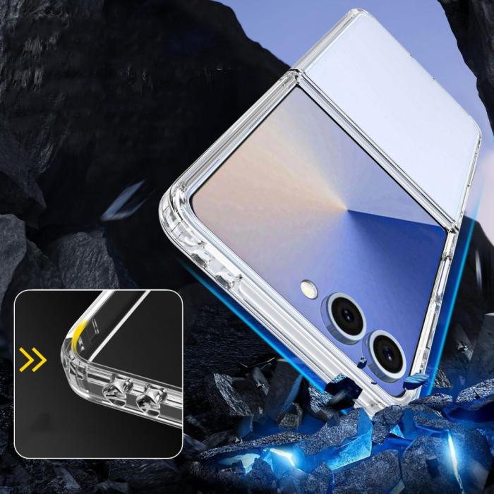 Bild 3, Tech-Protect Tech-Protect Galaxy Z Flip 7 Skal FlexAir Hybrid Transparent - Teknikhallen.se