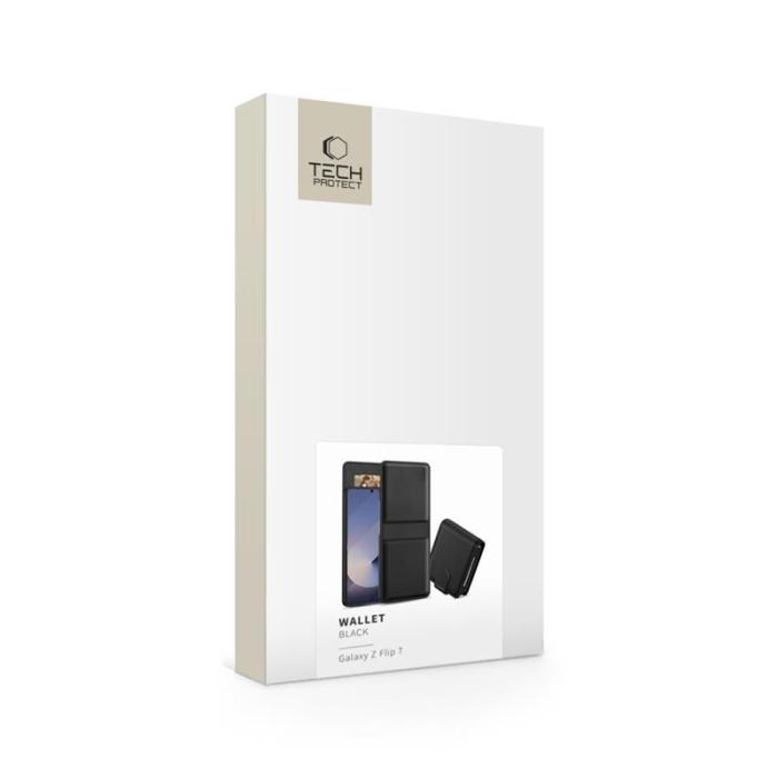 Bild 4, Tech-Protect Tech-Protect Galaxy Z Flip 7 Fodral Läder Svart - Teknikhallen.se