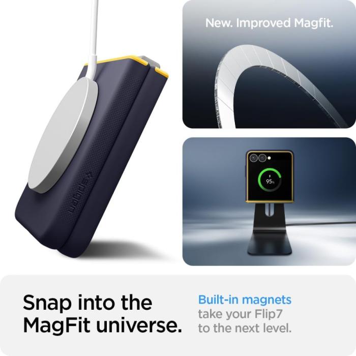 Bild 3, Spigen Spigen Galaxy Z Flip 7 Skal MagSafe Nano Pop Blueberry Navy - Teknikhallen.se