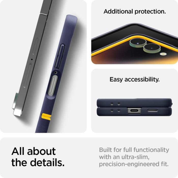 Bild 5, Spigen Spigen Galaxy Z Flip 7 Skal MagSafe Nano Pop Blueberry Navy - Teknikhallen.se
