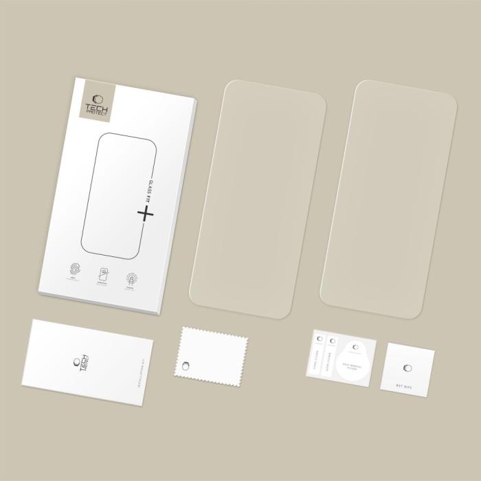 Bild 2, Tech-Protect Tech-Protect iPhone Air 2-PACK Skärmskydd Härdat Glas Transparent - Teknikhallen.se