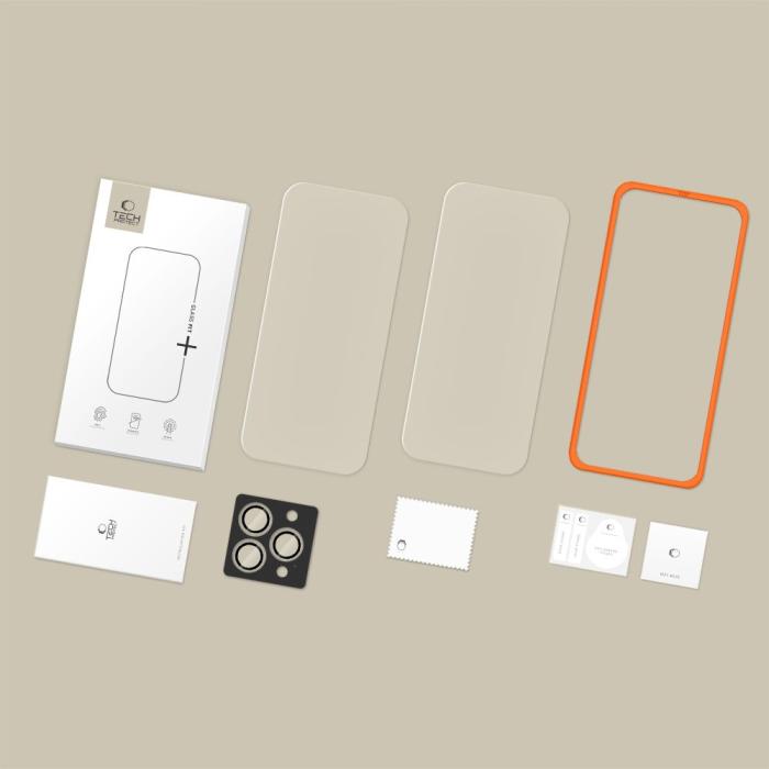 Bild 3, Tech-Protect Tech-Protect iPhone 17 Pro/16 Pro 3-PACK Skärmskydd/Linsskydd - Teknikhallen.se
