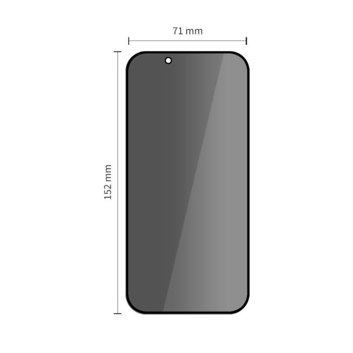 Bild 3, Tech-Protect Tech-Protect iPhone Air 2-PACK Skärmskydd Härdat Glas Privacy - Teknikhallen.se
