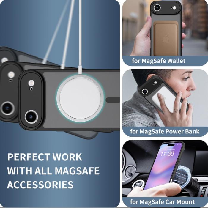 Bild 4, Tech-Protect Tech-Protect iPhone Air Skal MagSafe BasicMag Matt Svart - Teknikhallen.se