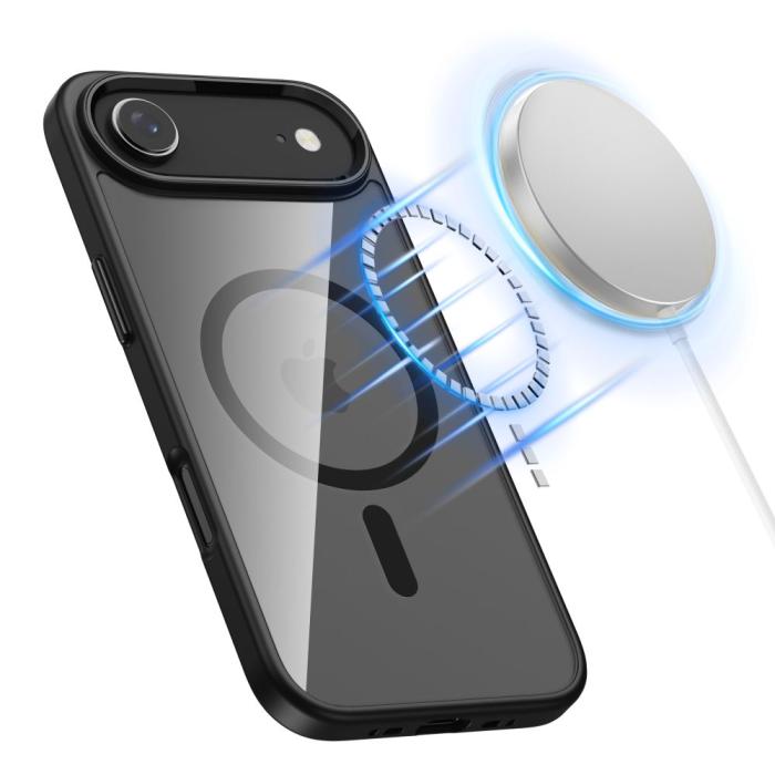 Bild 2, Tech-Protect Tech-Protect iPhone Air Skal MagSafe BasicMag Matt Svart/Transparent - Teknikhallen.se