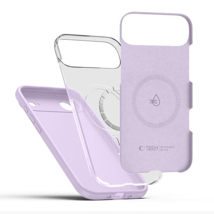 Bild 2, Tech-Protect Tech-Protect iPhone Air Skal MagSafe Silicone Mauve - Teknikhallen.se